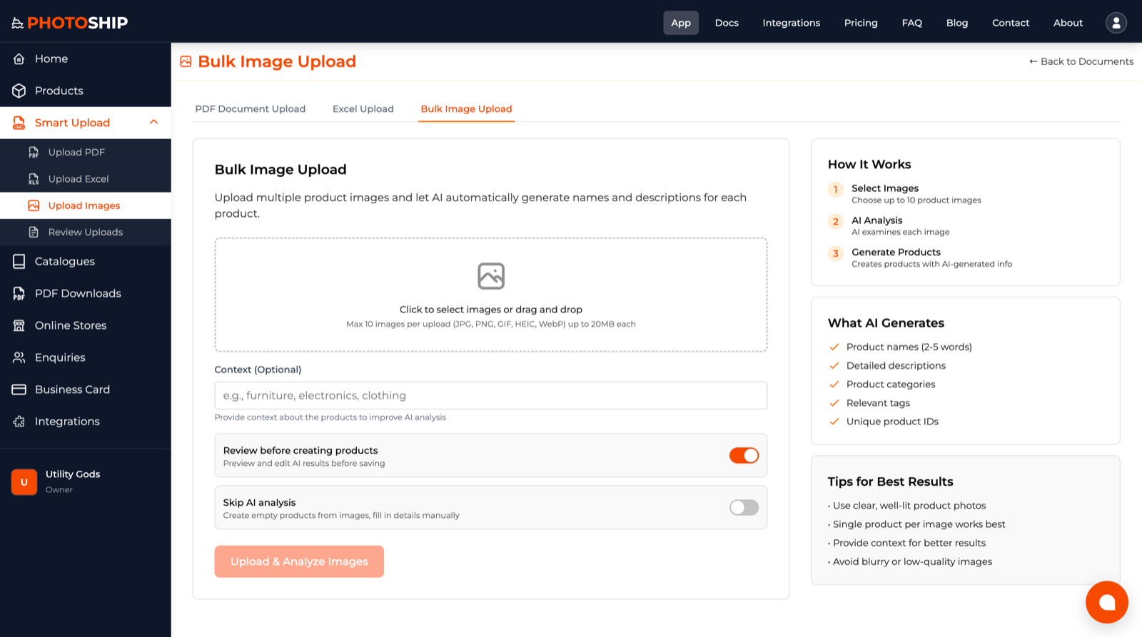 AI Catalogue Maker - Photoship