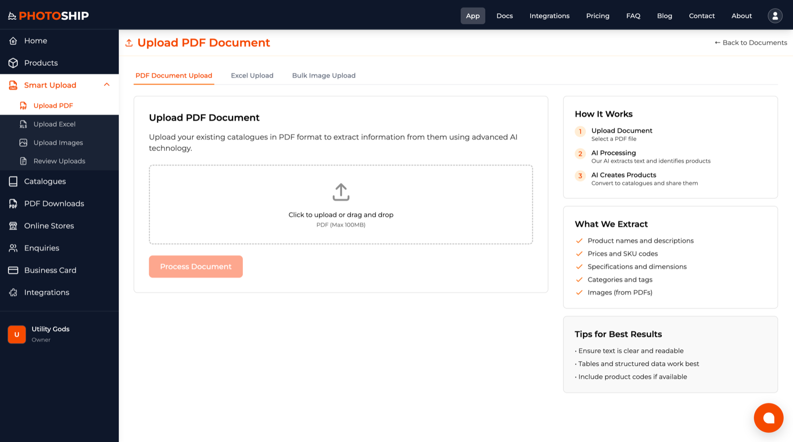 AI-Powered PDF Upload