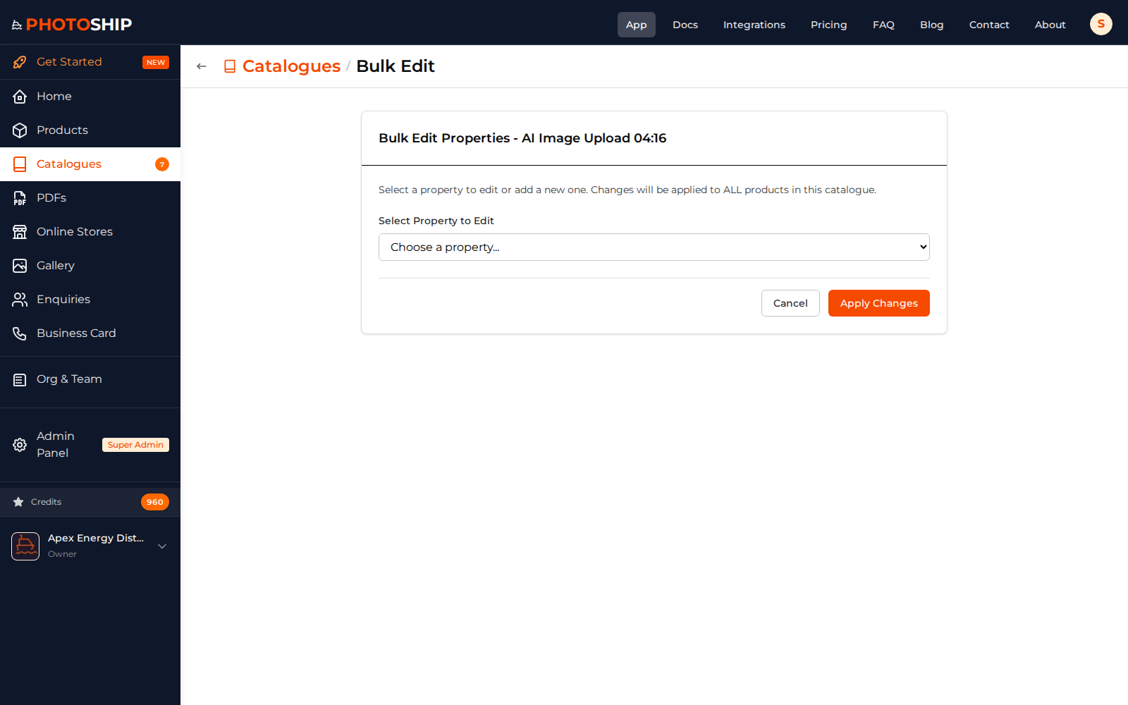 Bulk Edit Properties