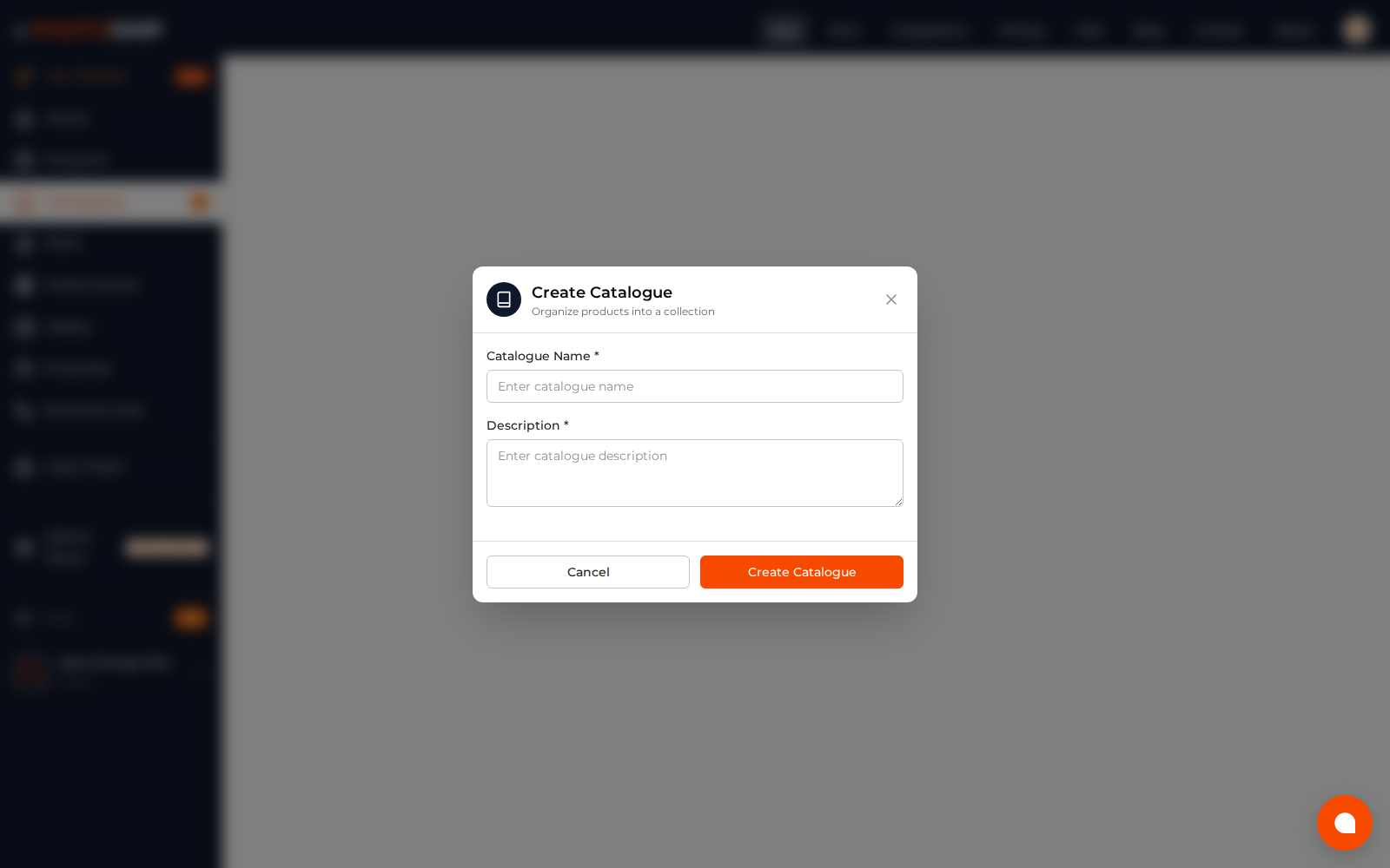 Create Catalogue